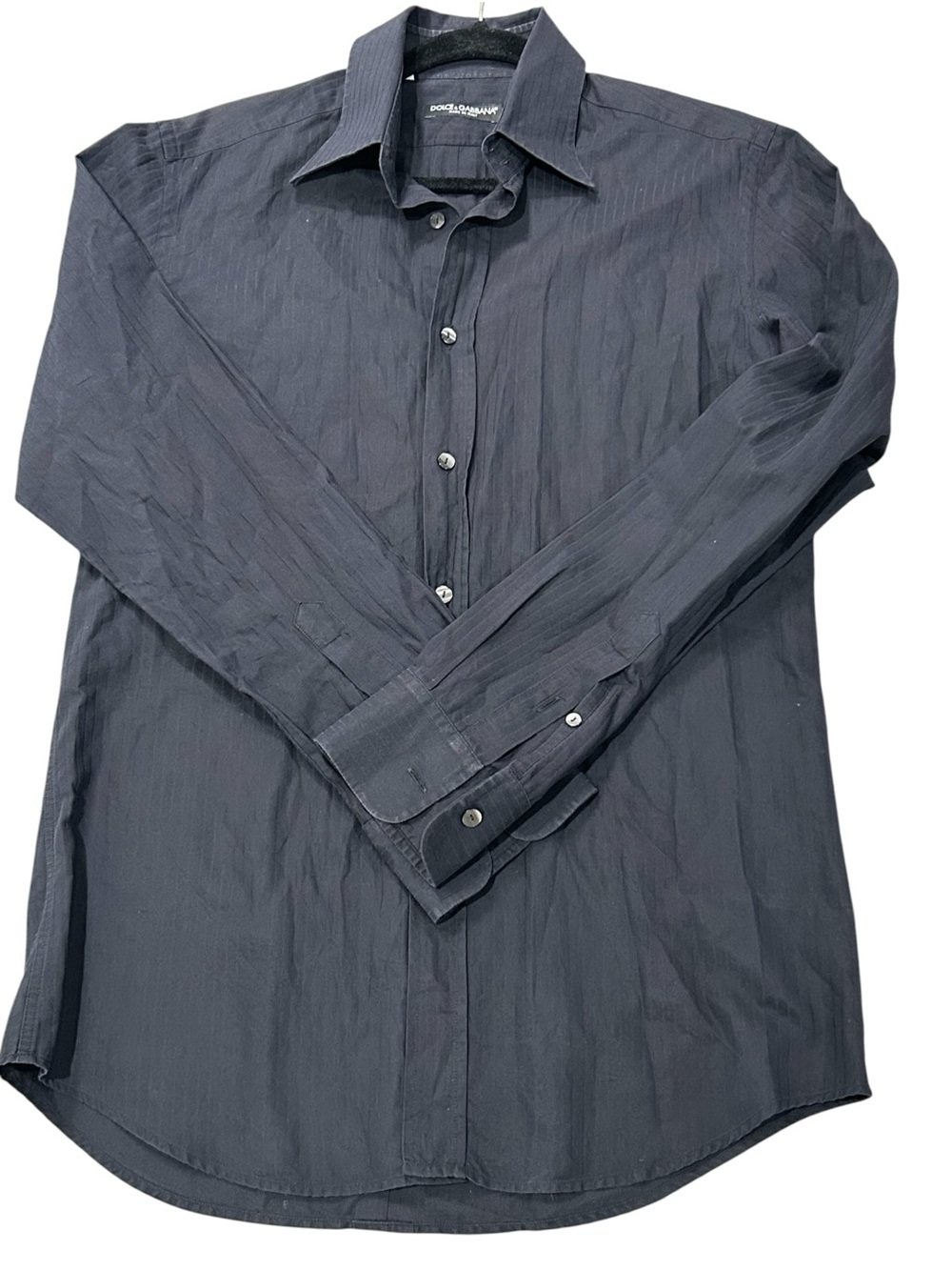 Dolce & Gabbana Men's Black Button-Up Dress Shirt Size M - Picture 2 of 16